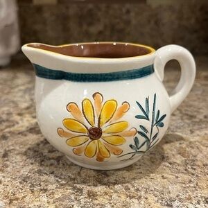 Stangl Pottery Creamer / Pitcher Made in NJ USA Garden Flower Pattern